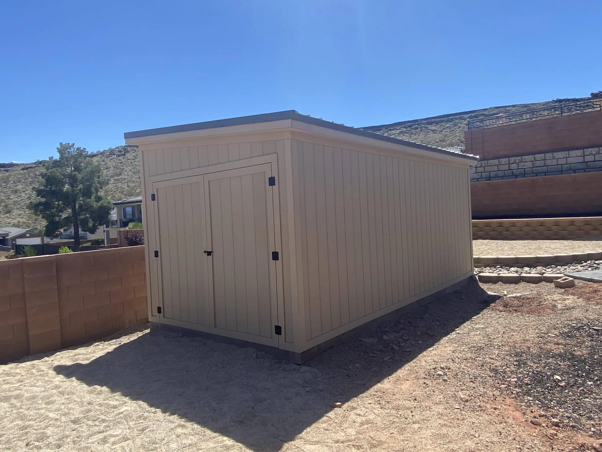 Custom shed built by Quality Creations in Southern Utah